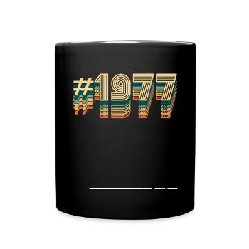 45 Geburtstag Jahrgang 1977 - Tasse einfarbig - Schwarz - Vorne