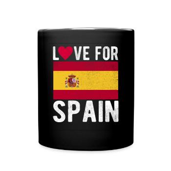 Spanien Fahne - Tasse einfarbig - Schwarz - Vorne