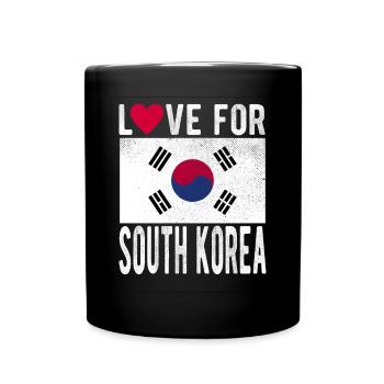 South Korea Flag - Full Colour Mug - black - Front