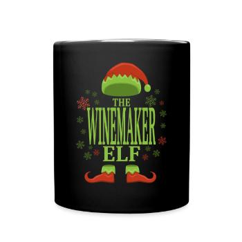 Winegrower Christmas Elf - Full Colour Mug - black - Front