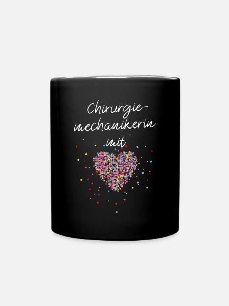 Chirurgiemechanikerin mit Herz Chirurgie - Tasse einfarbig - Schwarz