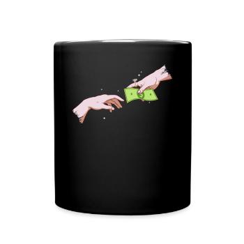 Nouvelle Monnaie Esthétique Merry Création par Adam - Mug uni - noir - Devant