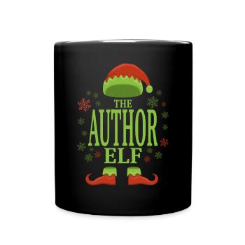 Autor Weihnachtself - Tasse einfarbig - Schwarz - Vorne