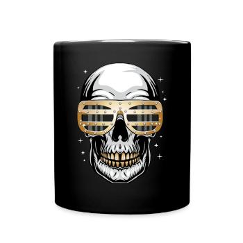 New Money Aesthetics Gothic Skull Goth - Full Colour Mug - black - Front