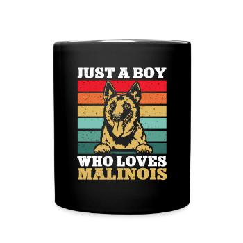 Malinois Belgian Shepherd Mechelaar Dog - Full Colour Mug - black - Front