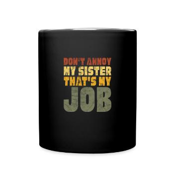 Sister Brother Siblings Family Gift - Full Colour Mug - black - Front