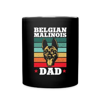 Malinois Belgian Shepherd Mechelaar Dog - Full Colour Mug - black - Front