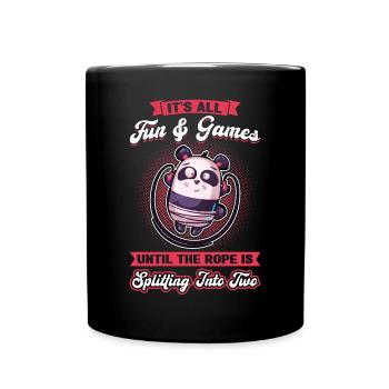 The Rope Is Splitting Into Two - Jump Rope - Tasse einfarbig - Schwarz - Vorne