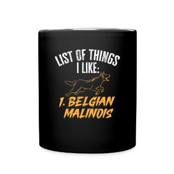 Malinois Belgian Shepherd Mechelaar Dog - Full Colour Mug - black - Front