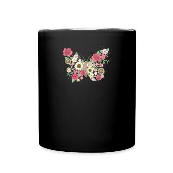 Bloomcore Esthétique Papillon Flower Cottagec - Mug uni - noir - Devant
