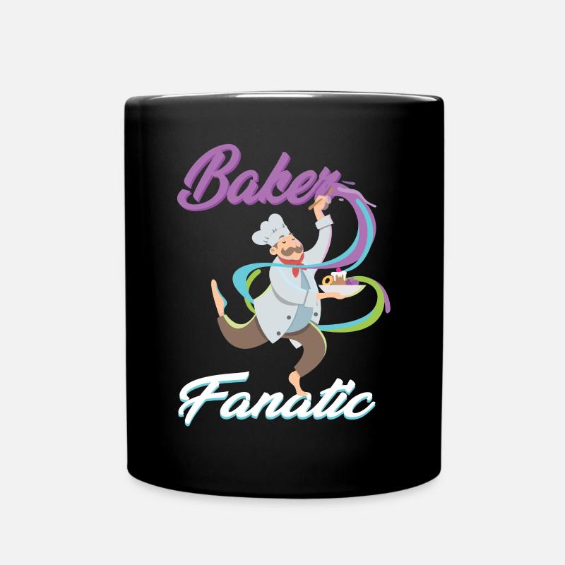 Baker Fanatic Cook Chef Cookies Christmas Magic - Full Colour Mug - black