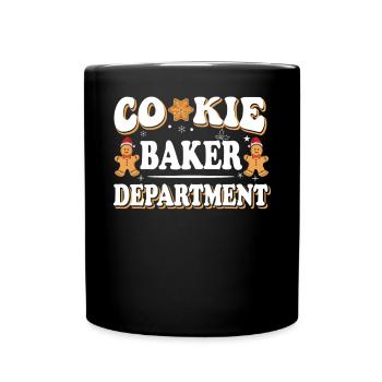 Сookie Baker Abteilung Koch Chef Weihnachtsmagie - Tasse einfarbig - Schwarz - Vorne