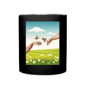 Design esthétique Bloomcore par Adam Butterfl - Mug uni - noir - Devant