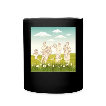 Bloomcore Esthétique Statue grecque Flowercor - Mug uni - noir - Devant