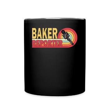 Baker Reporter Caméra Microphone Girl Stars Citation - Mug uni - noir - Devant