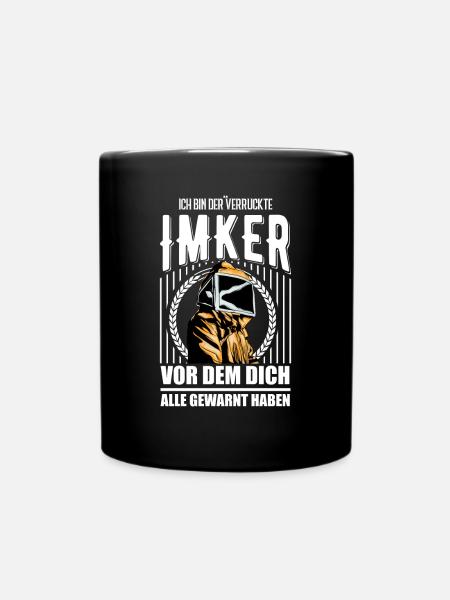 I am the crazy beekeeper Before you all - Full Colour Mug - black