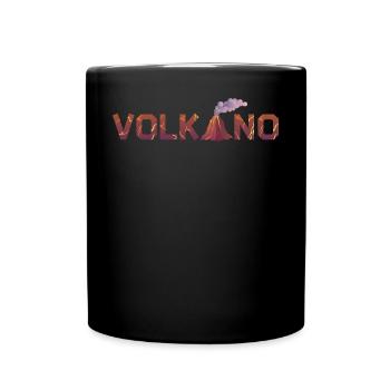 Le volcan appelle la migration de la lave le magma de feu de montagne - Mug uni - noir - Devant