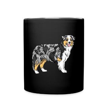 Border collie - Full Colour Mug - black - Front
