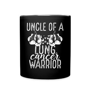 Uncle Lung Cancer Awareness Niece Nephew - Tasse einfarbig - Schwarz - Vorne