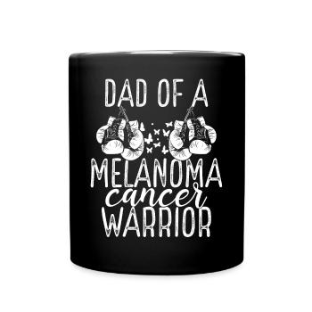 Dad Melanoma Cancer Awareness Fathers Day Papa - Full Colour Mug - black - Front