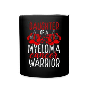 Daughter Myeloma Cancer Awareness Month Ribbon - Full Colour Mug - black - Front
