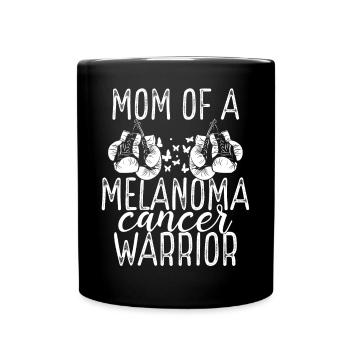 Mom Melanoma Cancer Awareness Mothers Day Mama - Full Colour Mug - black - Front