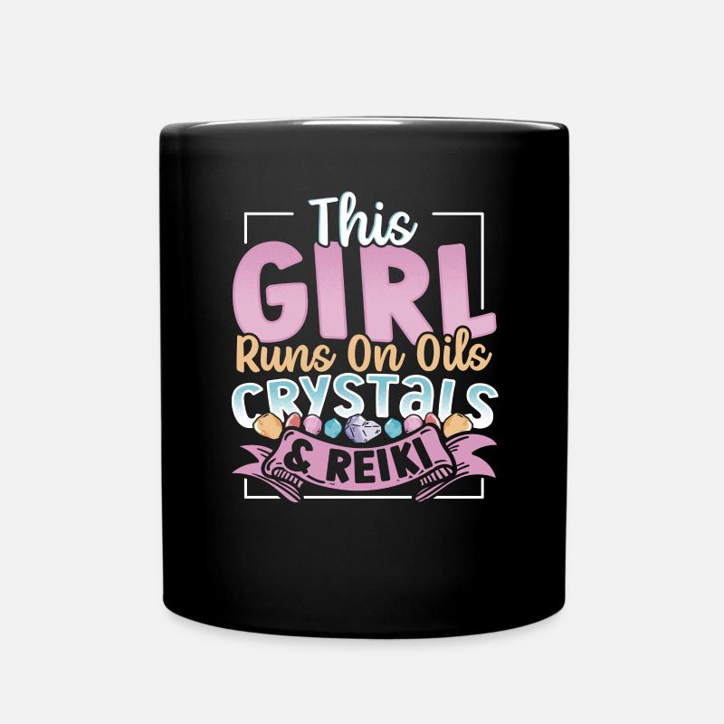Reiki Practitioner Design for an Energy Healer - Full Colour Mug - black