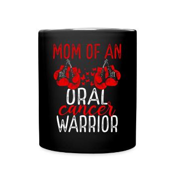 Maman Sensibilisation au cancer de la cavité buccale Fête des mères Maman - Mug uni - noir - Devant
