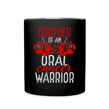 Brother Oral Cancer Awareness Sibling Twin - Tasse einfarbig - Schwarz - Vorne