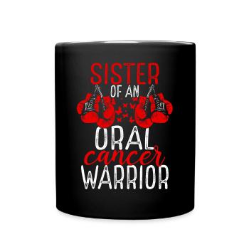 Soeur Twin Oral Cancer Awareness Sibling Twin - Mug uni - noir - Devant