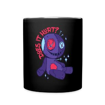 Le vaudou fait-il mal? Effrayant Halloween Witchcraft Pup - Mug uni - noir - Devant