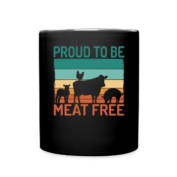 Veggie Lover Vegan Gift - Full Colour Mug - black - Front
