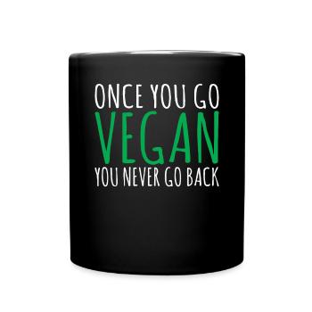 Veggie Lover Vegan Gift - Full Colour Mug - black - Front