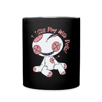 Gruselige Voodoo-Puppe Spielen mit Puppen Hexerei - Tasse einfarbig - Schwarz - Vorne