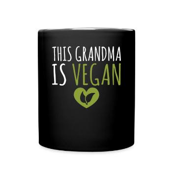 Veggie Lover Vegan Gift - Full Colour Mug - black - Front