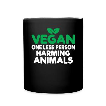 Veggie Lover Vegan Gift - Full Colour Mug - black - Front
