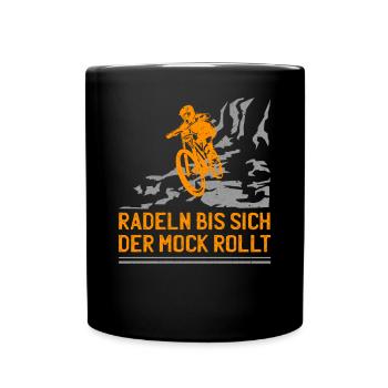 Mountainbiker Mountain Bikes BMX MTB Mountainbike - Tasse einfarbig - Schwarz - Vorne