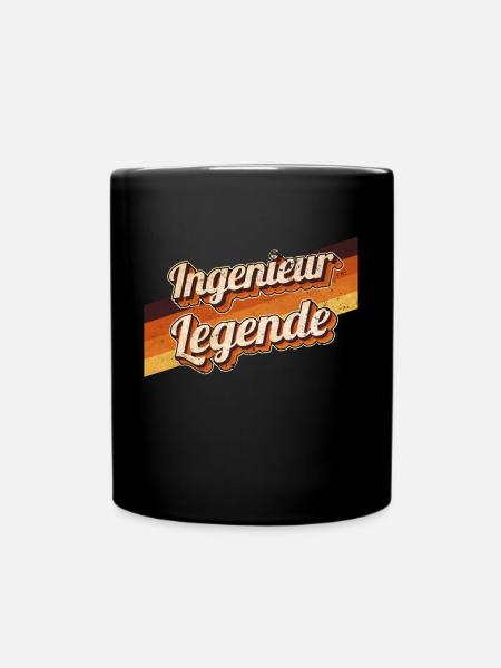 Ingenieur Geburtstag als Legende geboren Ingenieur - Tasse einfarbig - Schwarz