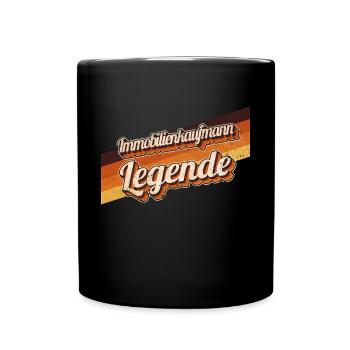 Makler Geburtstag als Legende geboren - Tasse einfarbig - Schwarz - Vorne