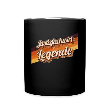 Justizbeamter Geburtstag als Legende geboren - Tasse einfarbig - Schwarz - Vorne