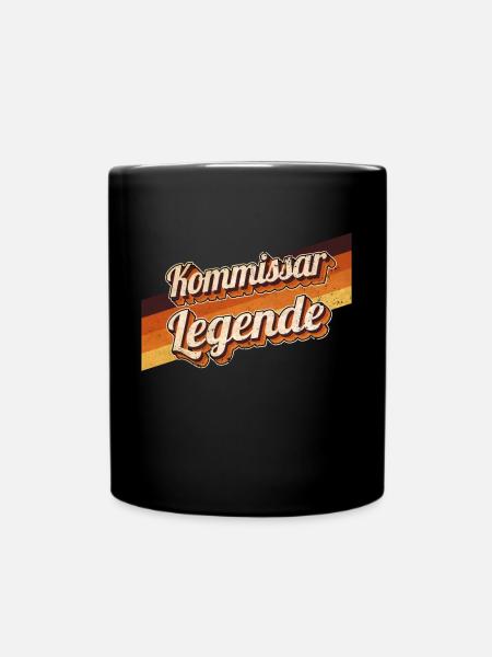 Polizisten Geburtstag als Legende geboren - Tasse einfarbig - Schwarz