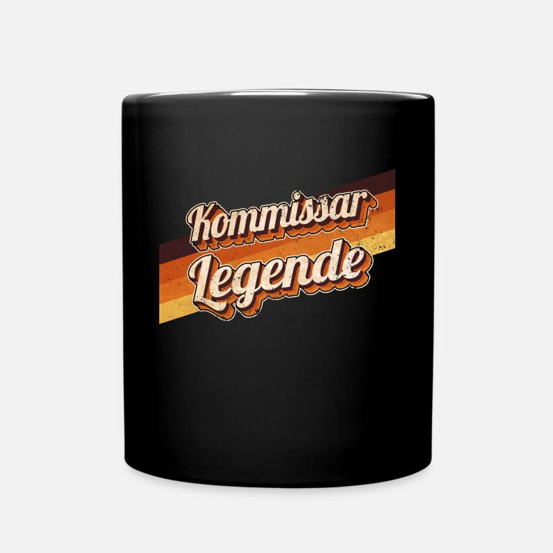 Polizisten Geburtstag als Legende geboren - Tasse einfarbig - Schwarz