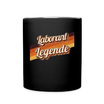 Chemiker Geburtstag als Legende geboren Laborant - Tasse einfarbig - Schwarz - Vorne