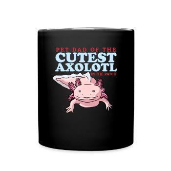 Axolotl Papa | Cadeau de Salamandre Axolotl - Mug uni - noir - Devant