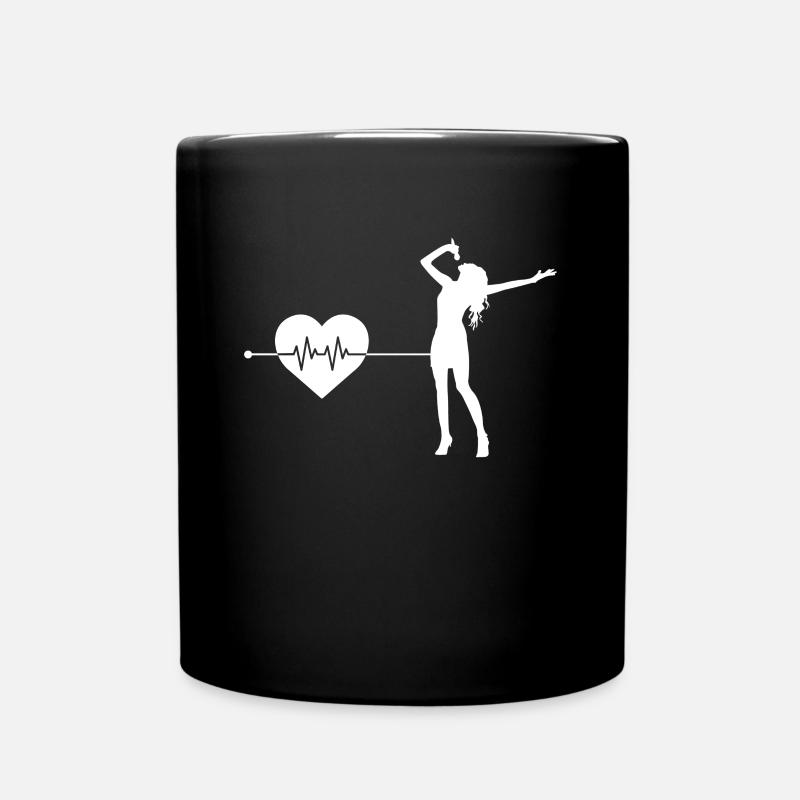 Singen Herzschlag - Tasse einfarbig - Schwarz