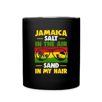 Vacances à la plage en Jamaïque au bord de la mer Design beach motif - Mug uni - noir - Devant