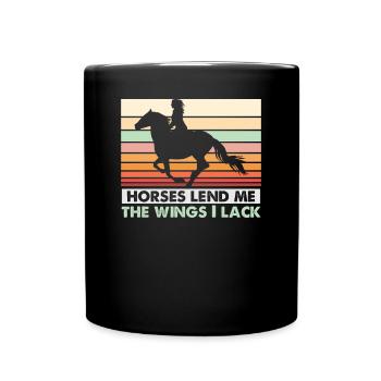 Design équestre et équestre pour les amoureux des chevaux - Mug uni - noir - Devant