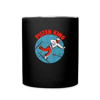 Skifahrer Pisten King Ski - Tasse einfarbig - Schwarz - Vorne