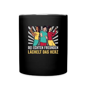 Freundschafts Geschenk für guten Freund - Tasse einfarbig - Schwarz - Vorne