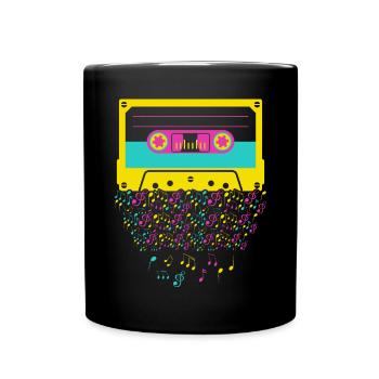 Kassettenbandmusikliebhaber Nationaler Retro-Tag - Tasse einfarbig - Schwarz - Vorne